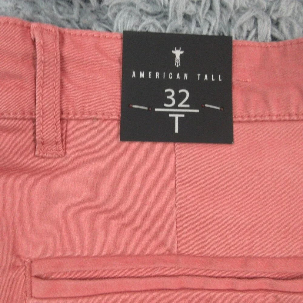 American Tall Shorts Mens 32T Pink Chino Flat Front Casual Big & Tall 31x12* NWT